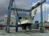 Cleaning the hull